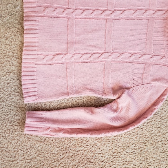 x2 Beautiful Braided Pink Cozy Women's Sweater - Picture 4 of 15